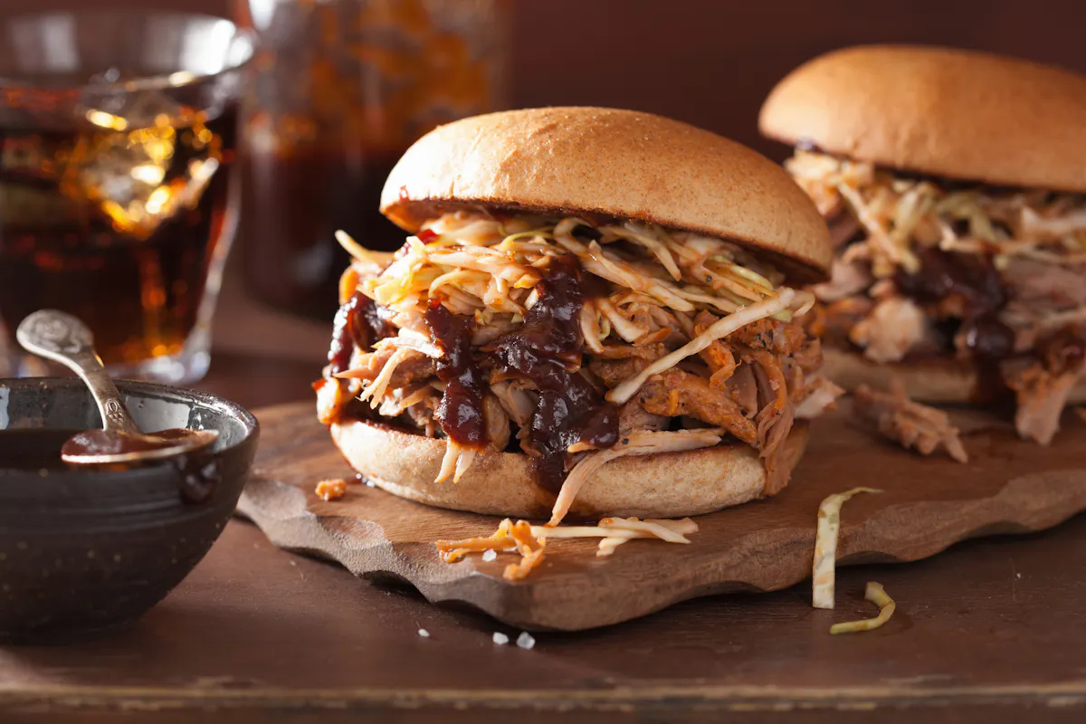 sliced beef bbq burger